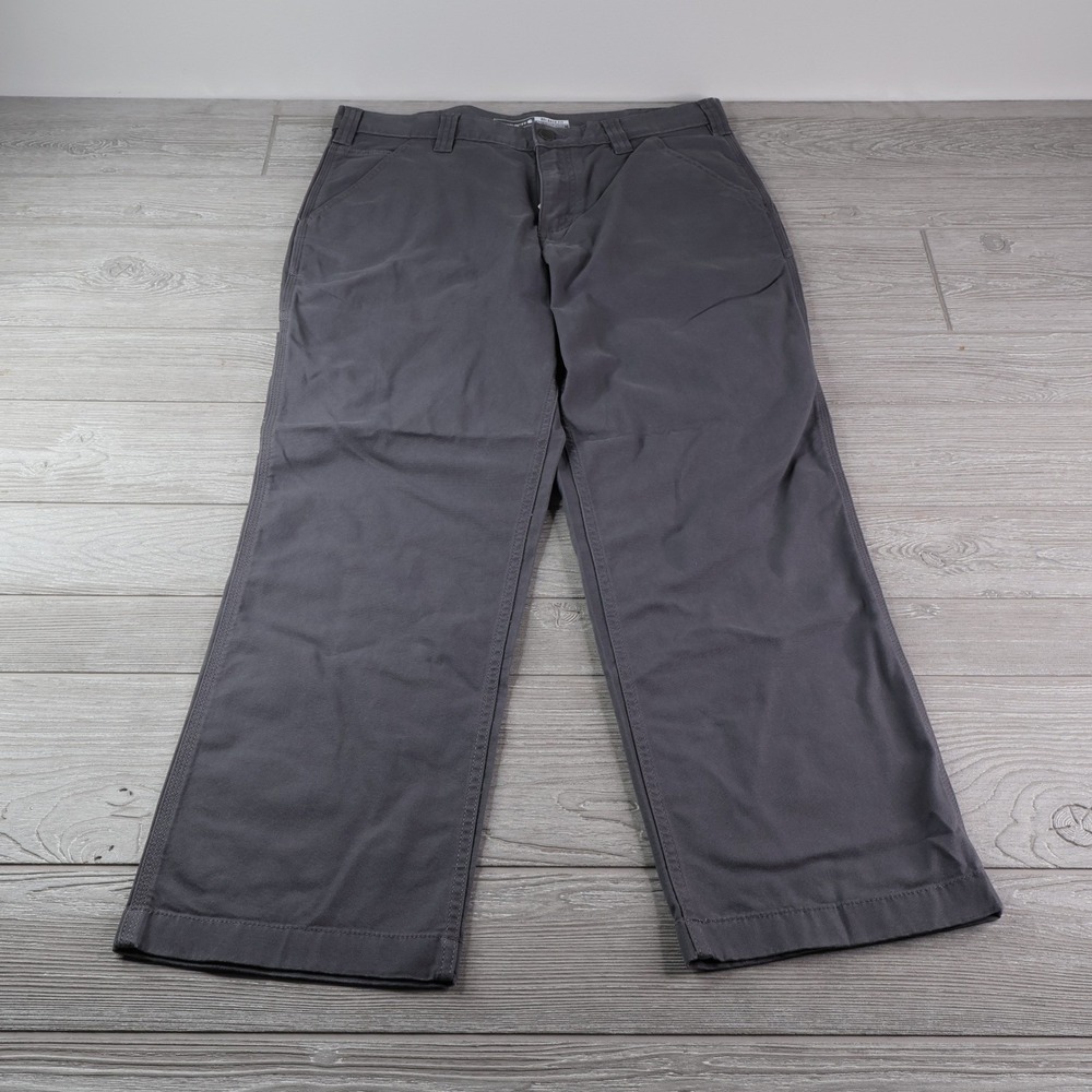 NWT Carhartt Rugged Flex Relaxed Fit Canvas Carpenter Pants Men's 34x30 Gray